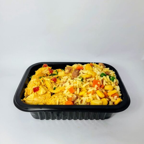 Tiras de Frango com Arroz de Forno